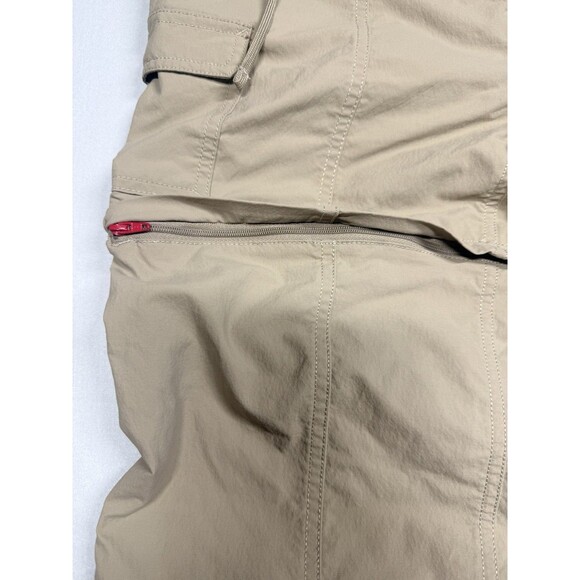 North Face Hiking Pants Convertible Zip Off Shorts Tan Khaki Women's Size 8 - Picture 5 of 7